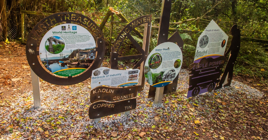 The external World Heritage Site display at Wheal Martyn
